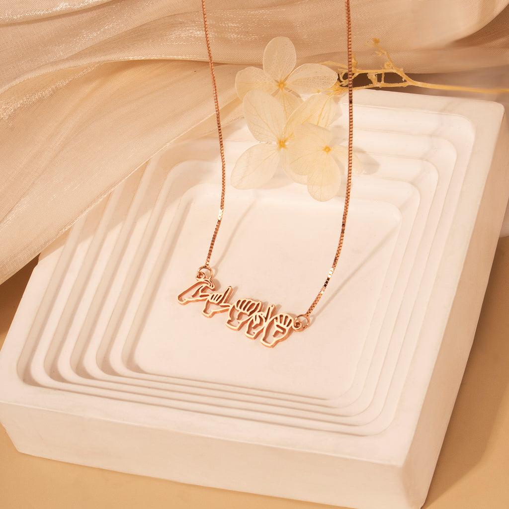 Custom Sign Language Necklace