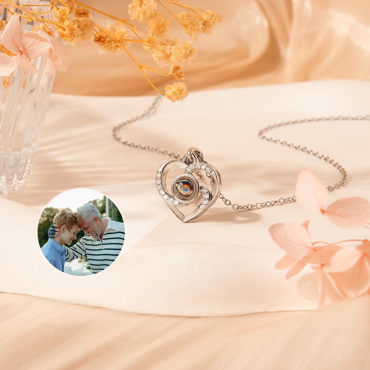 Heart Photo Projection Necklace