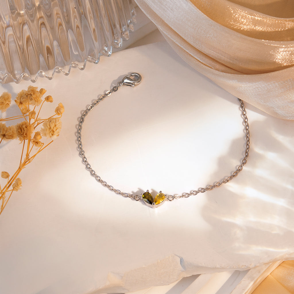 Birthstone Heart Bracelet