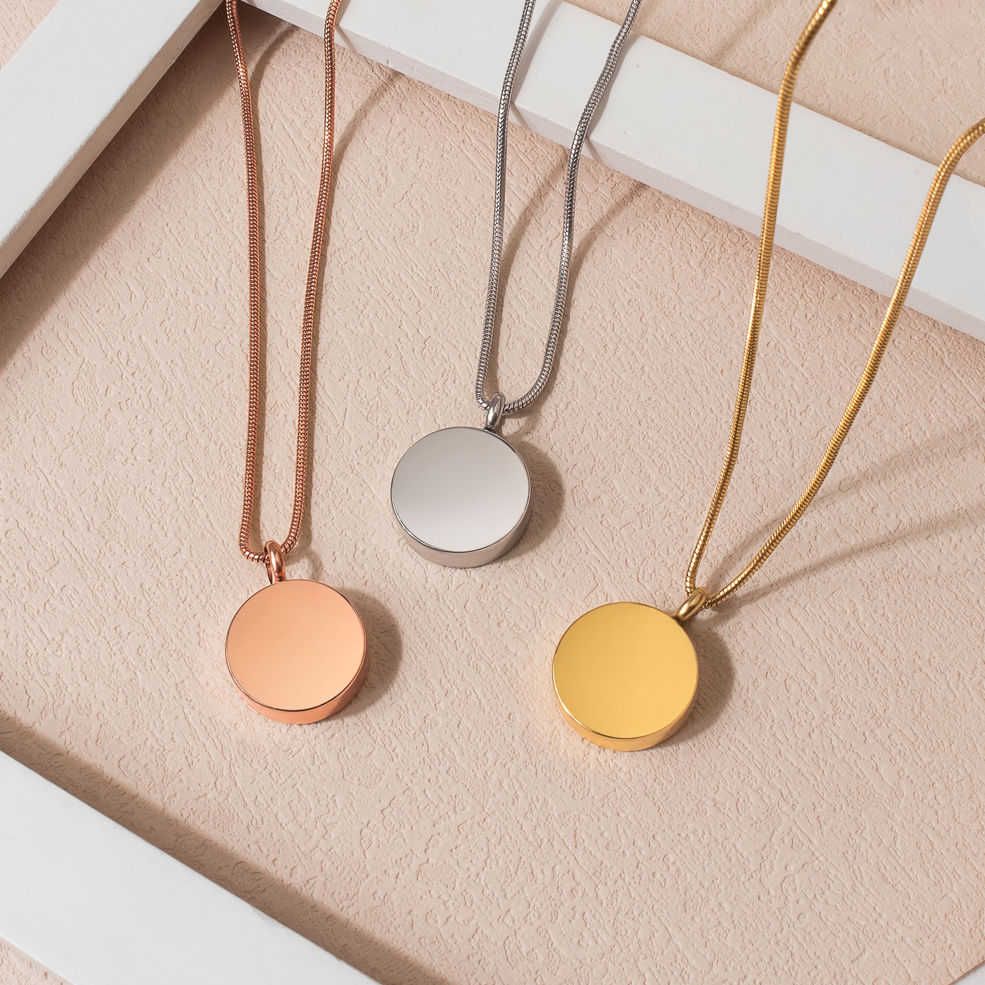 Classic Round Memorial Keepsake Necklace