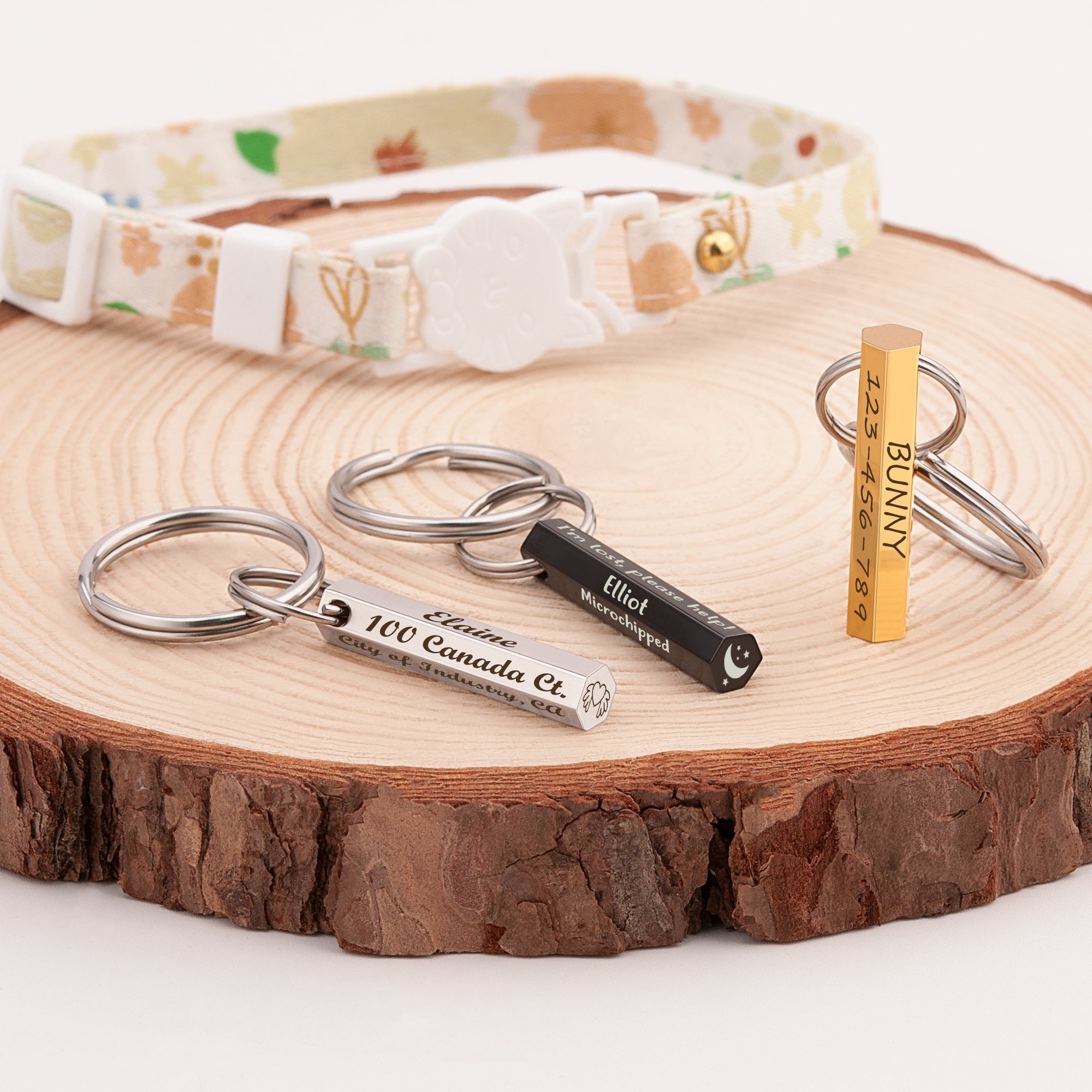 6-Sided Engraving Hexagon Pet Tag