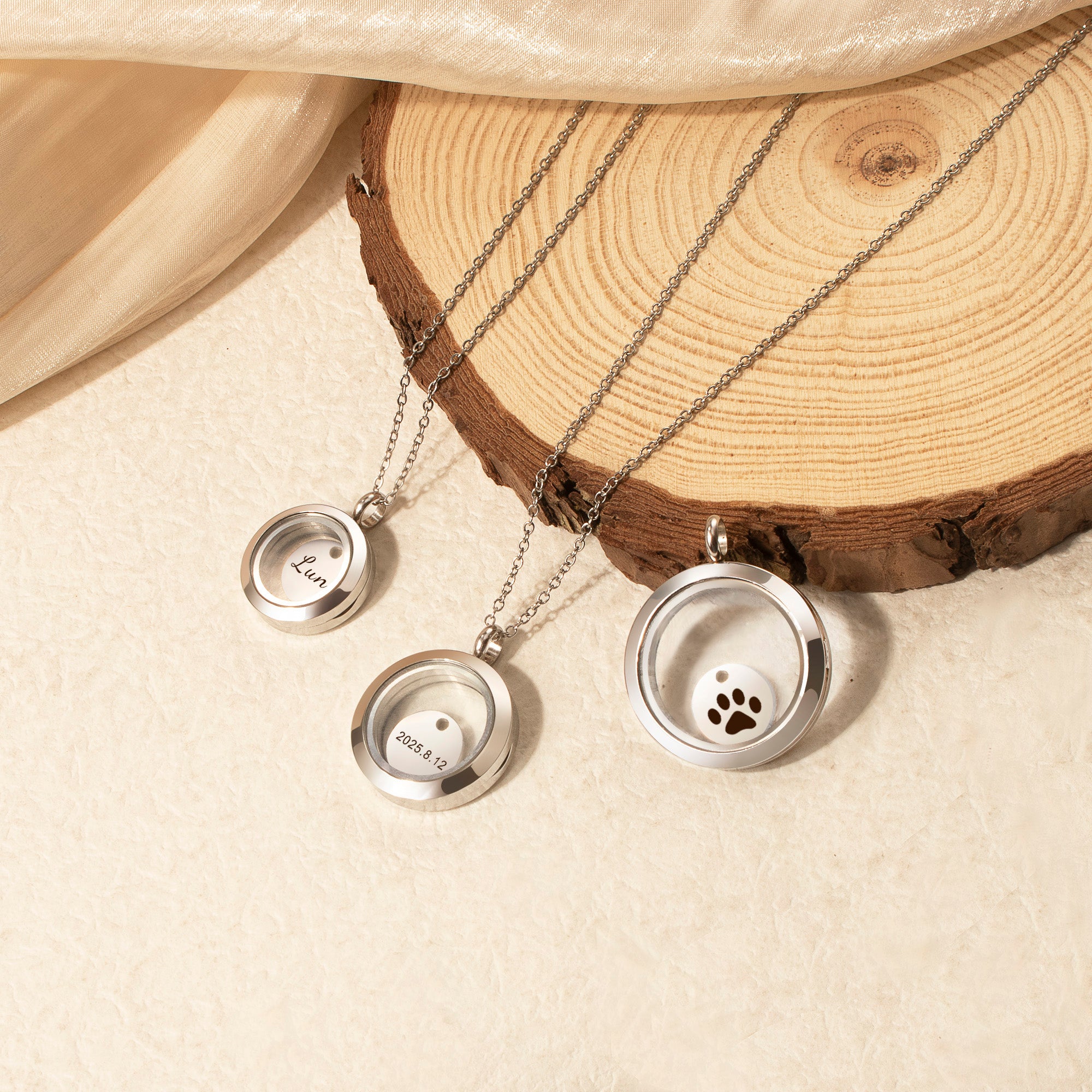 Personalized Charm Locket Pet Memorial Necklace