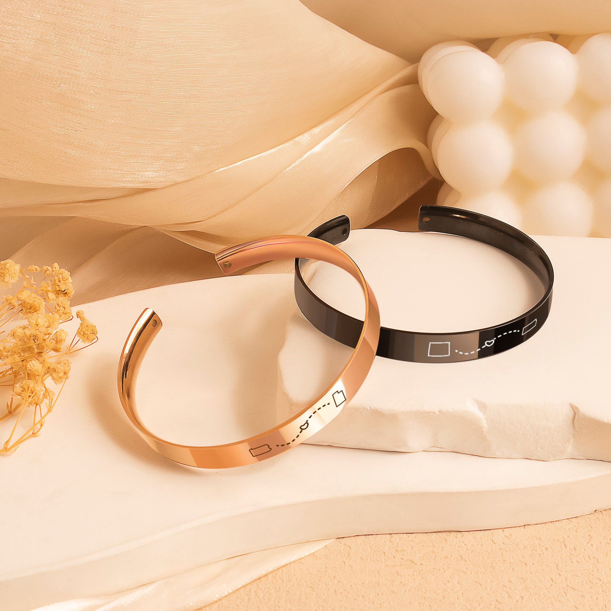 Long Distance 8mm Cuff Bangle