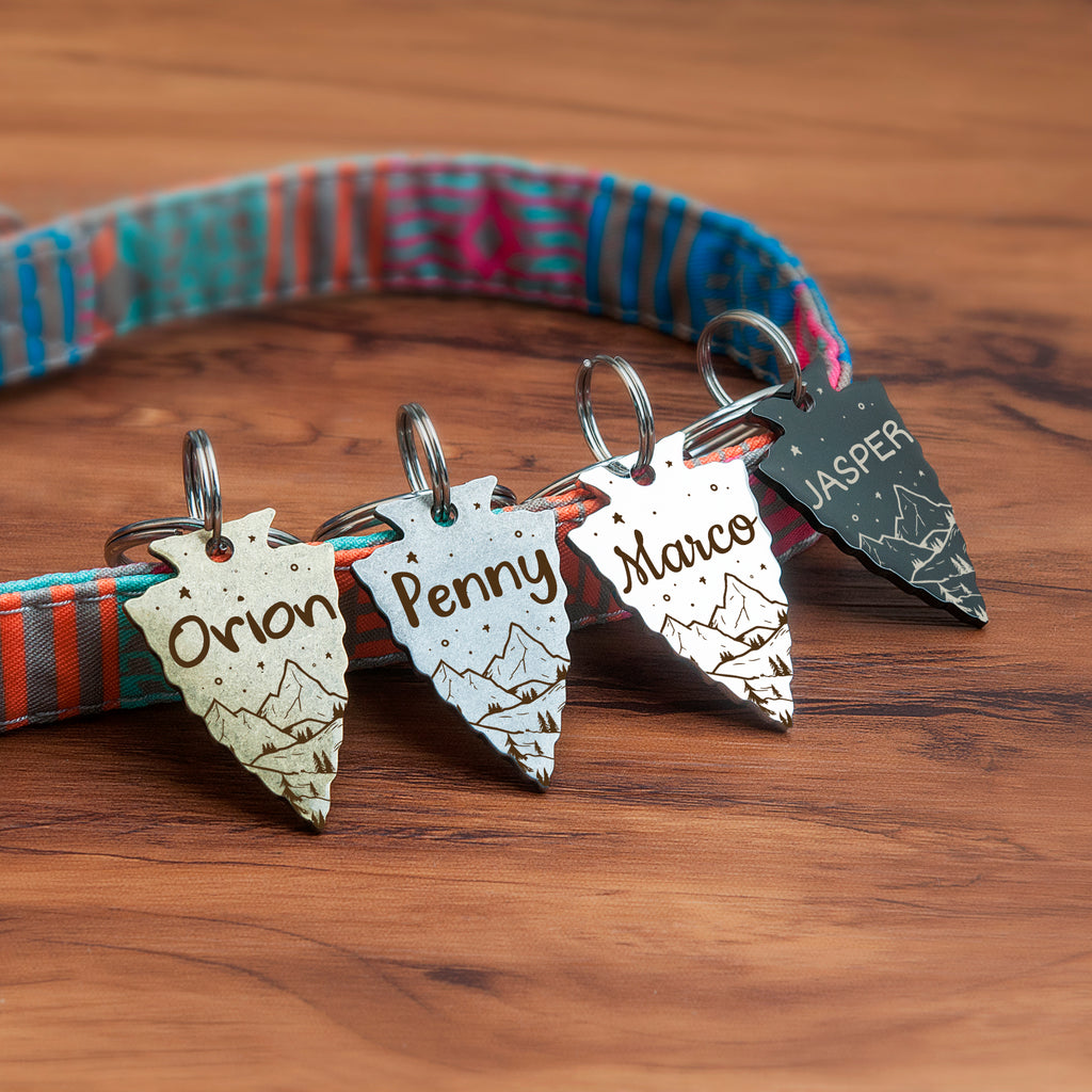 Arrowhead Mountain Starry Night Pet ID Dog Tag