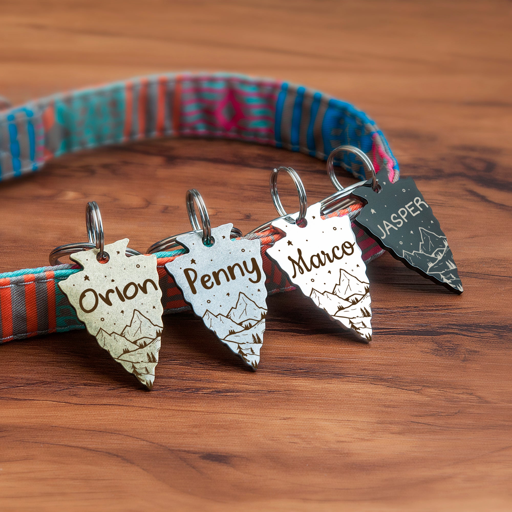 Arrowhead Mountain Starry Night Pet ID Dog Tag