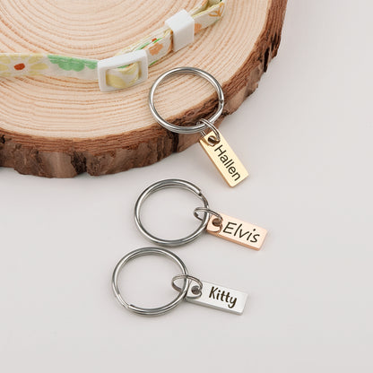 Personalized Mini Rectangle Stainless Steel Pet ID Dog Tag