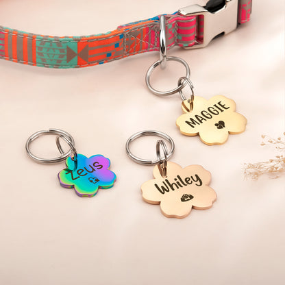 Custom Cherry Blossom Pet ID Dog Tag