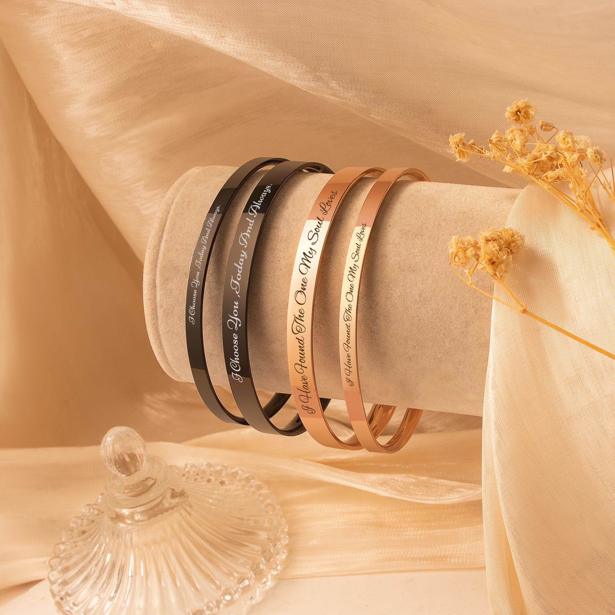 Custom Matching Cuff Bangle Set