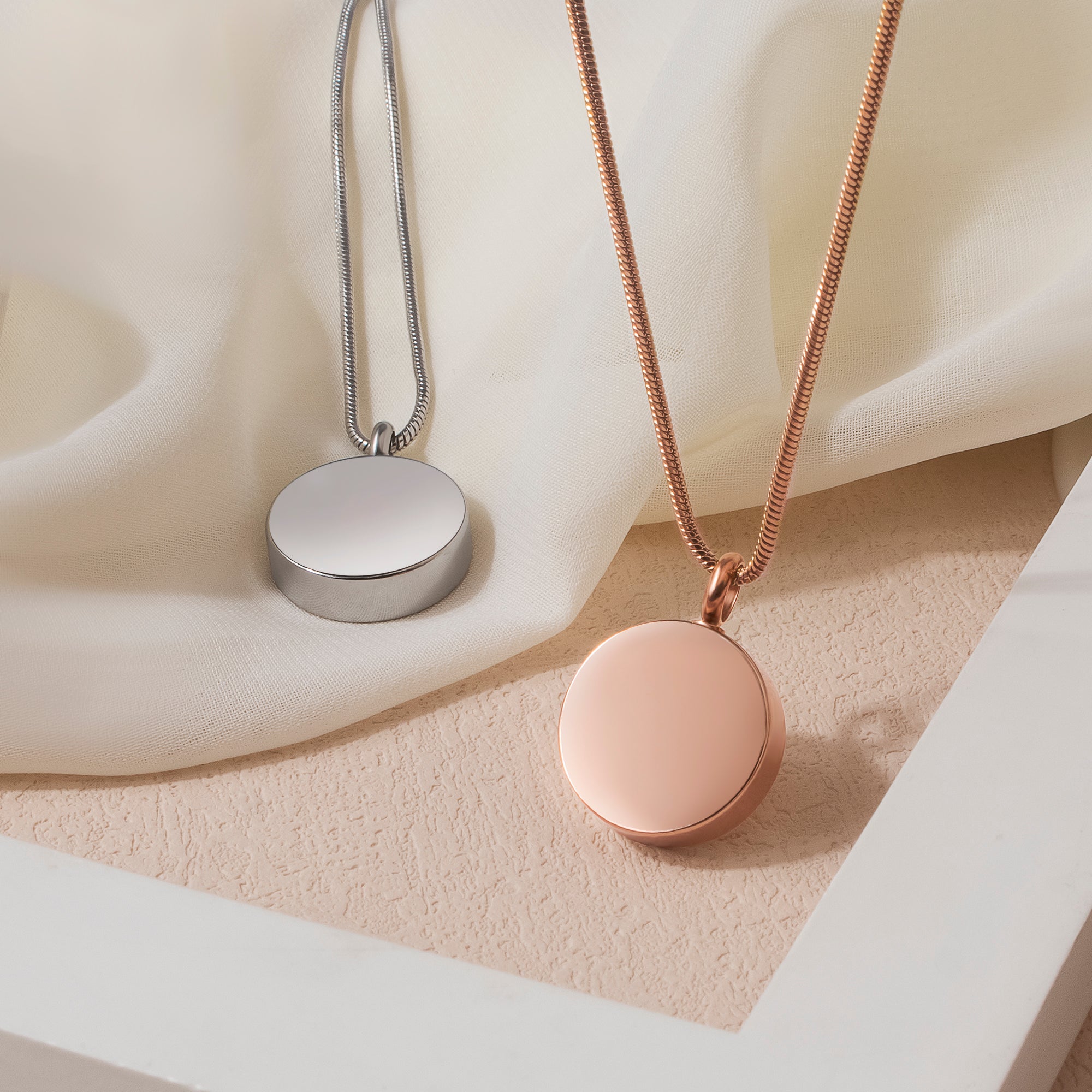 Classic Round Memorial Keepsake Necklace