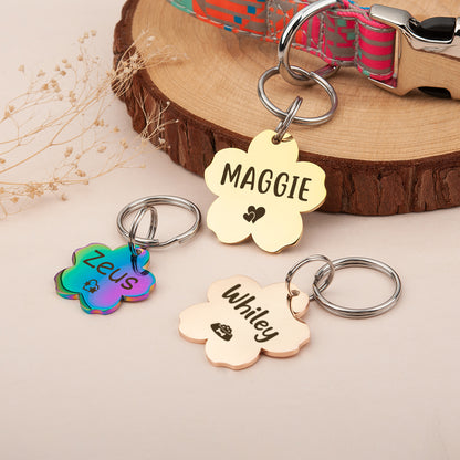 Custom Cherry Blossom Pet ID Dog Tag