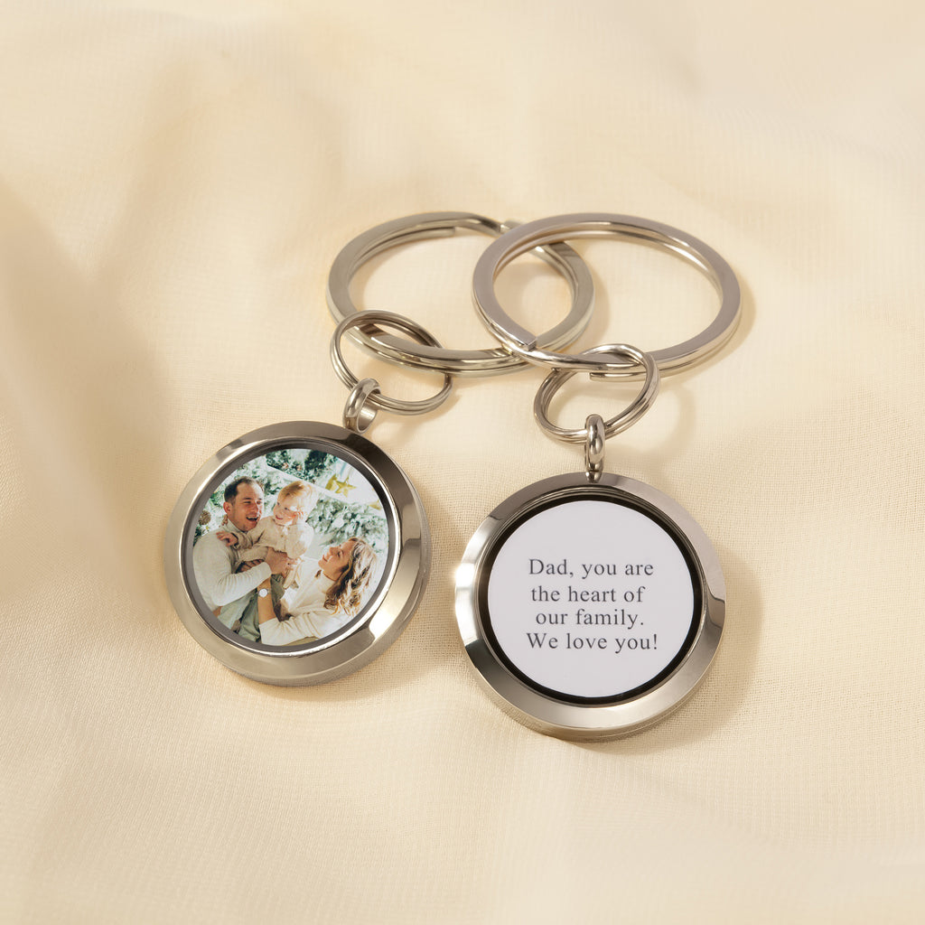 Custom Photo Locket Key Chain - New Mom