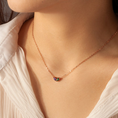 Birthstone Heart Necklace