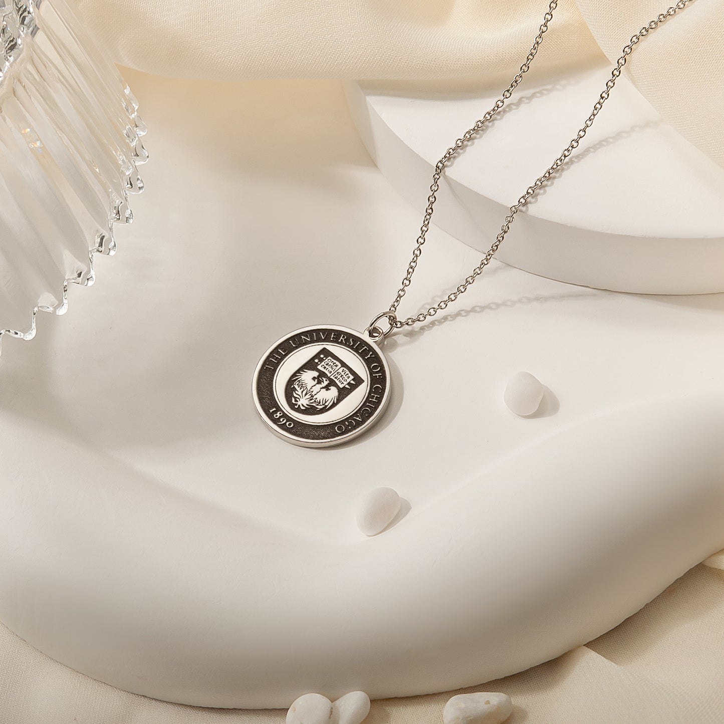 Personalized College Logo Graduation Necklace