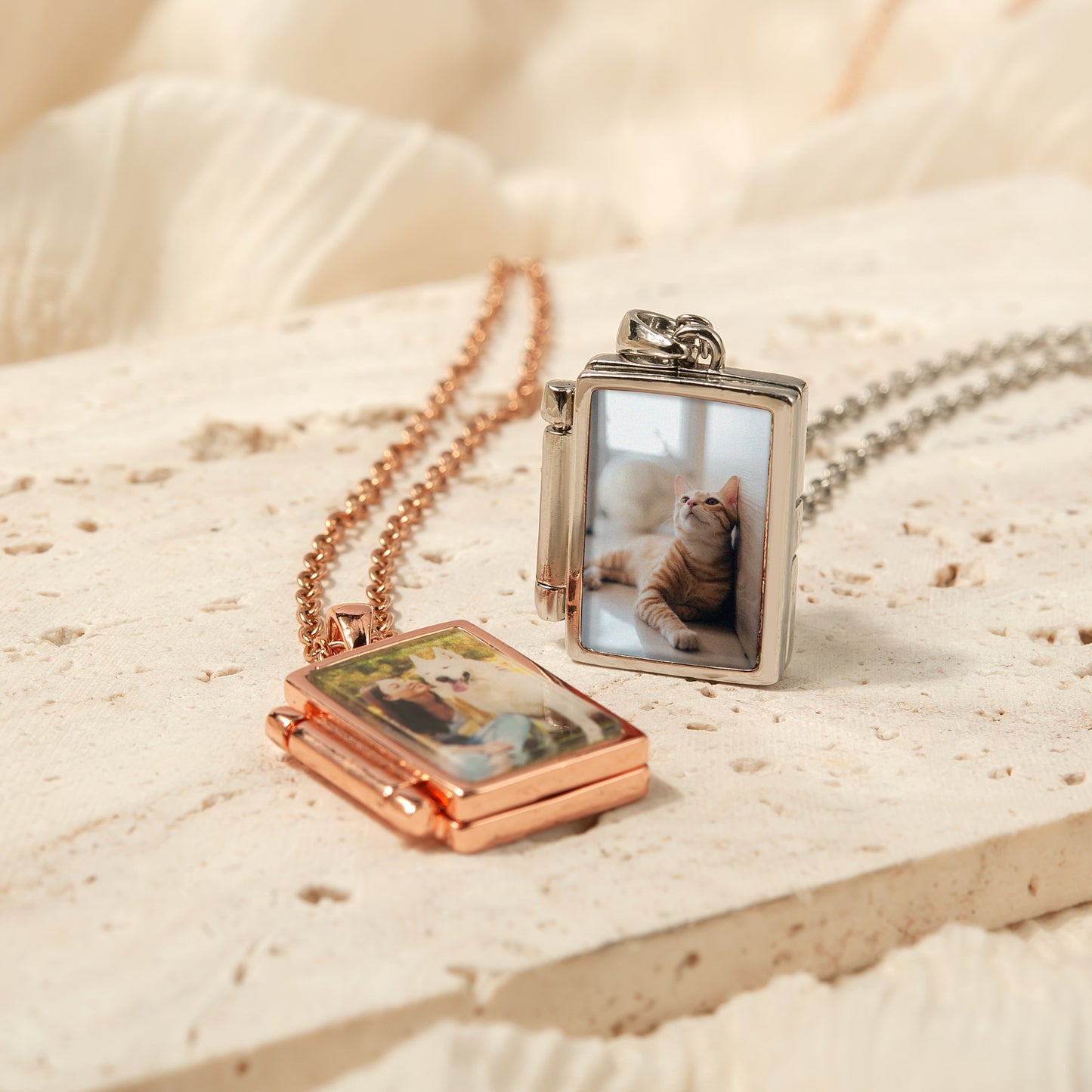 Personalized Pet Picture Locket-Style Picture Necklace