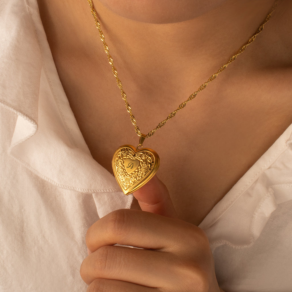 Raise Heart Photo Heart Pet Memorial Locket Necklace