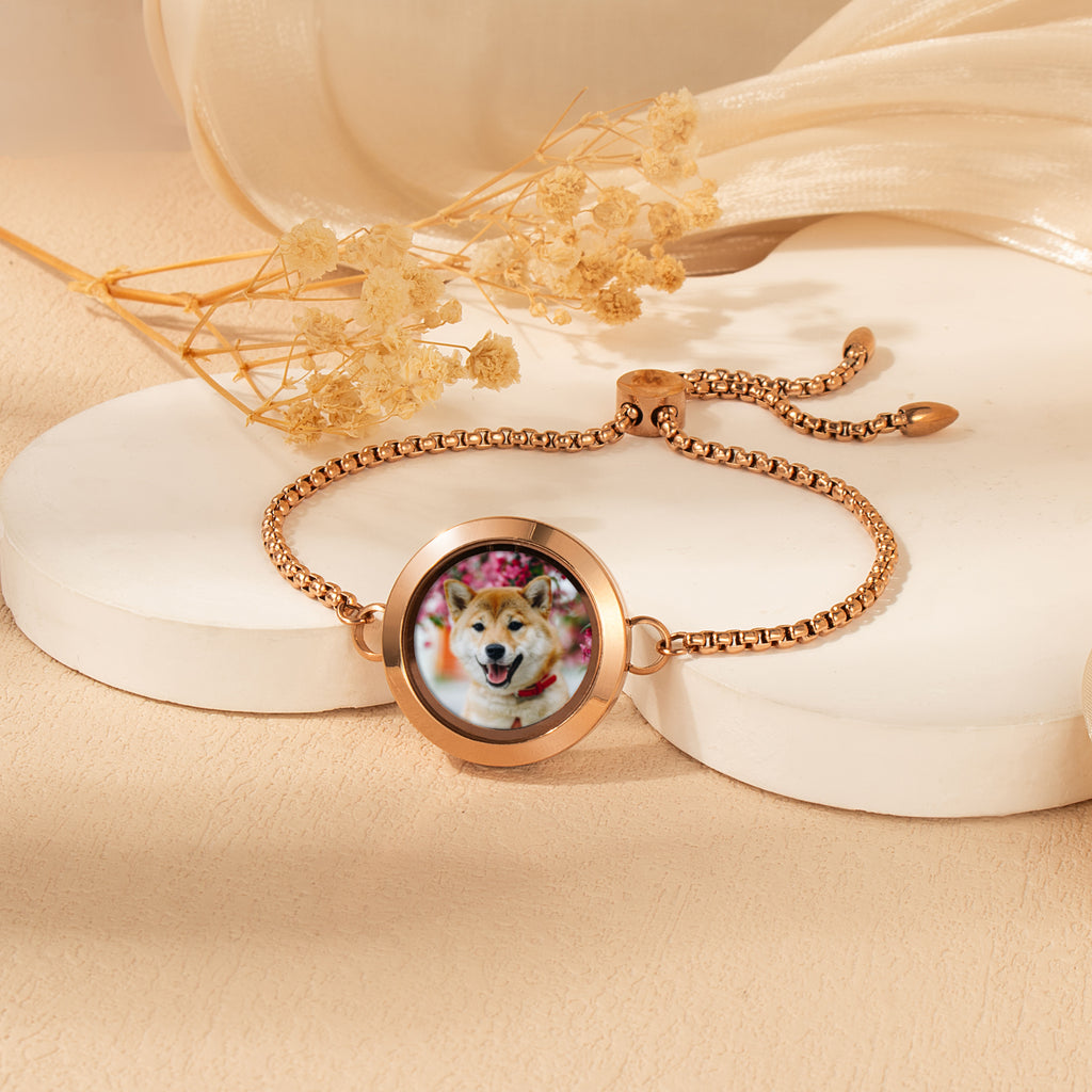 Photo Locket Pet Memorial Bracelet