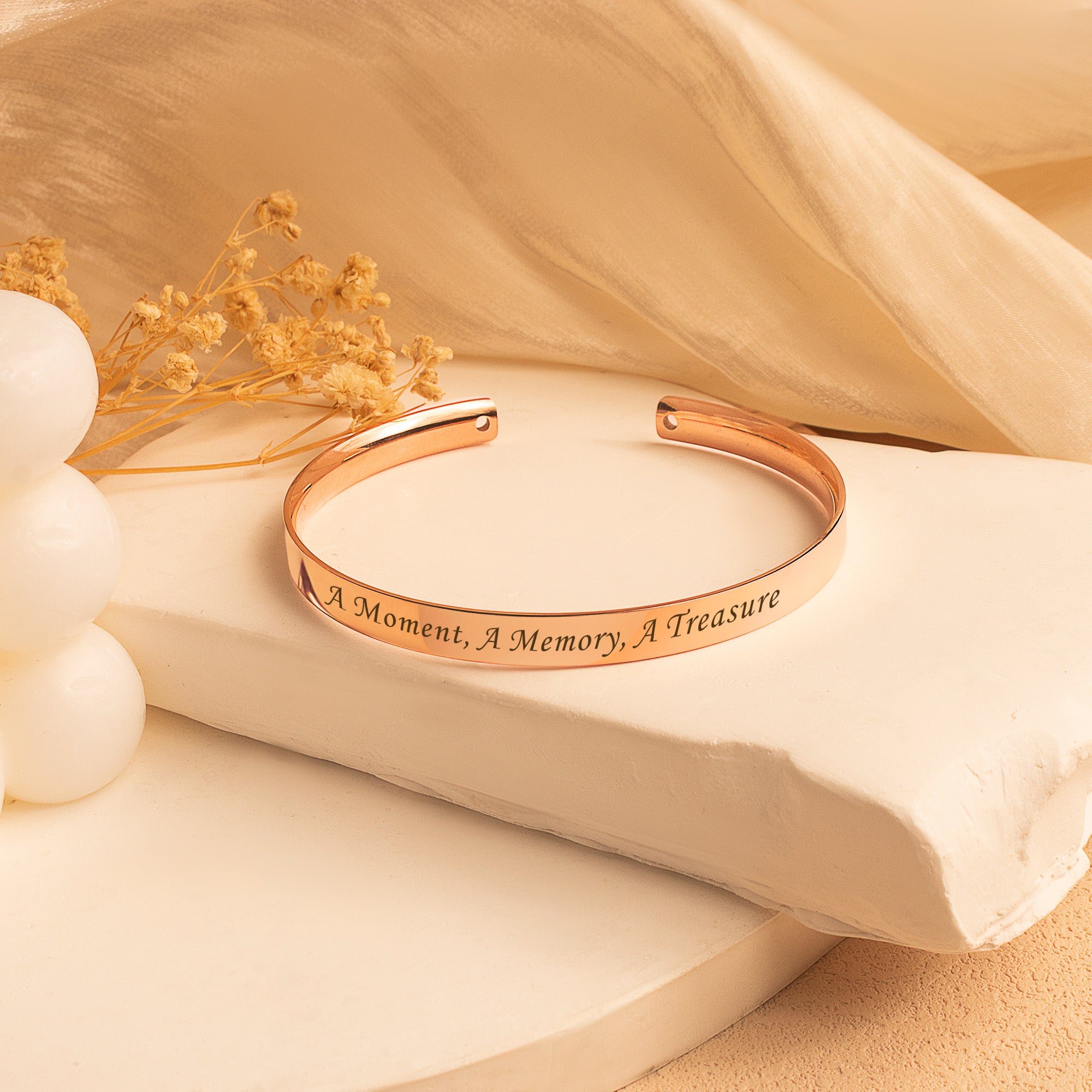 Custom Memorial Cuff Bangle – Remembrance Keepsake