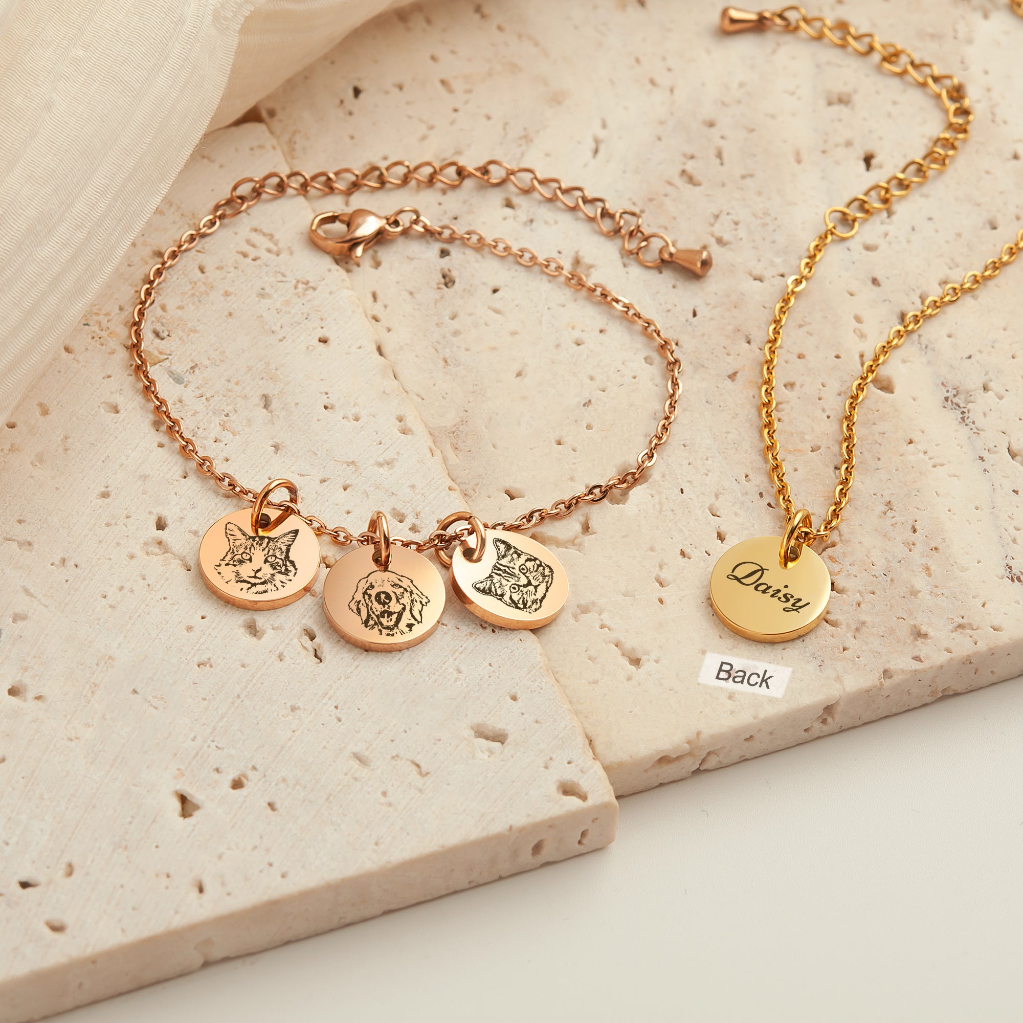 Pet Portrait Mini Charm Bracelet