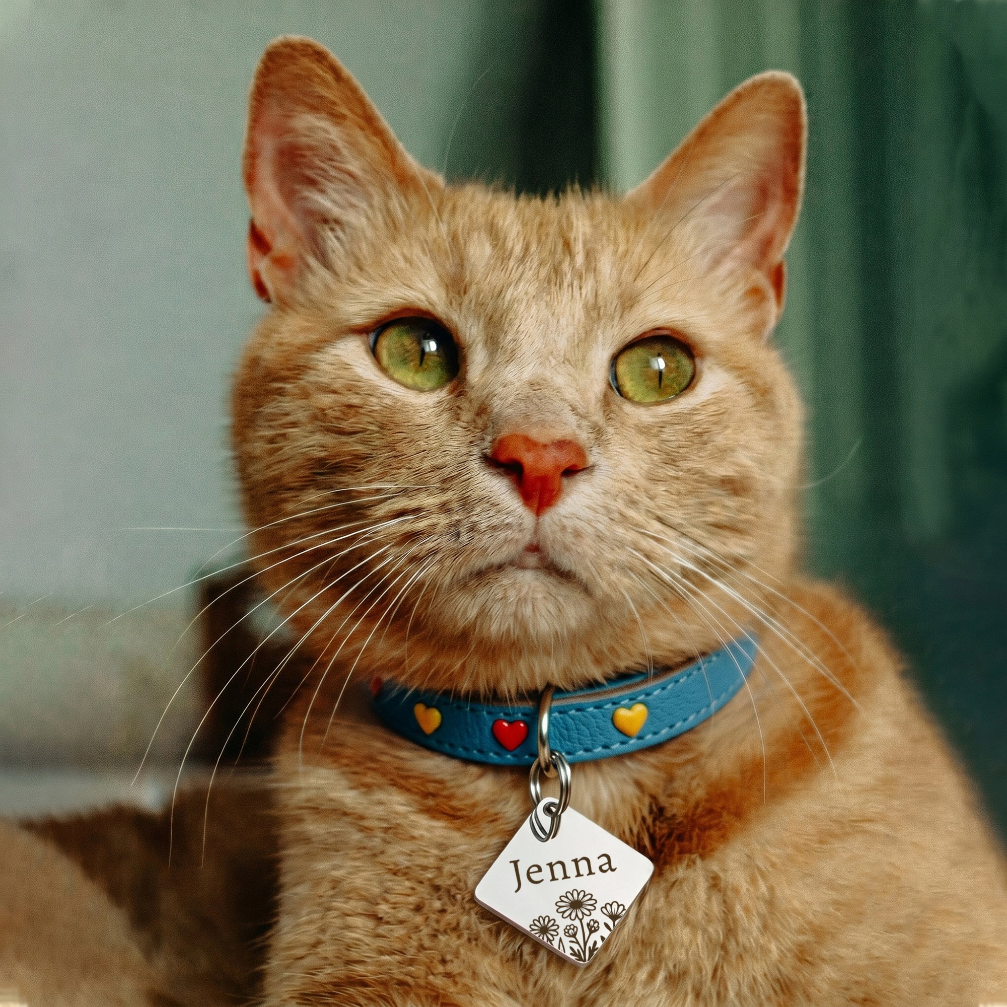 Personalized Diamond Stainless Steel Pet ID Tag