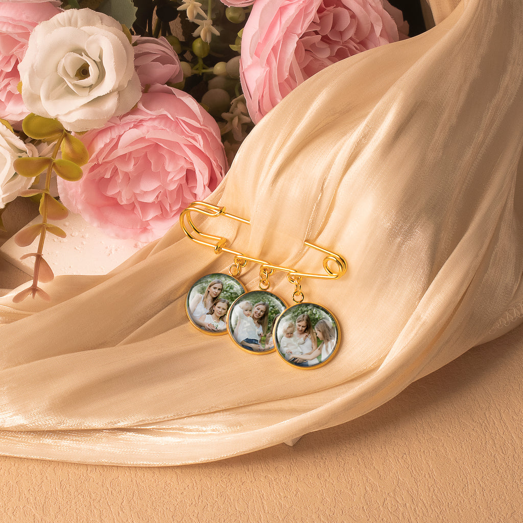 Photo Wedding Brooch