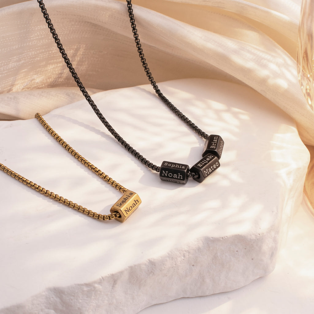 Personalized Names Hexagonal Necklace