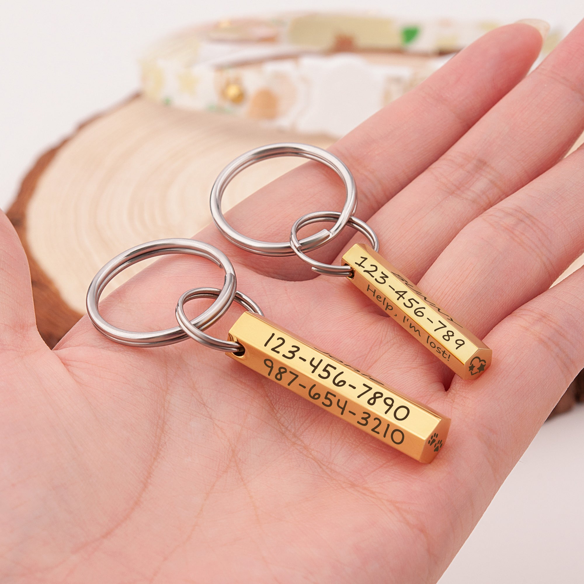 6-Sided Engraving Hexagon Pet Tag