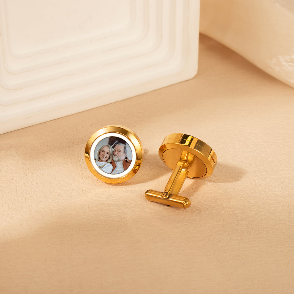 Glass Photo Locket Cufflinks