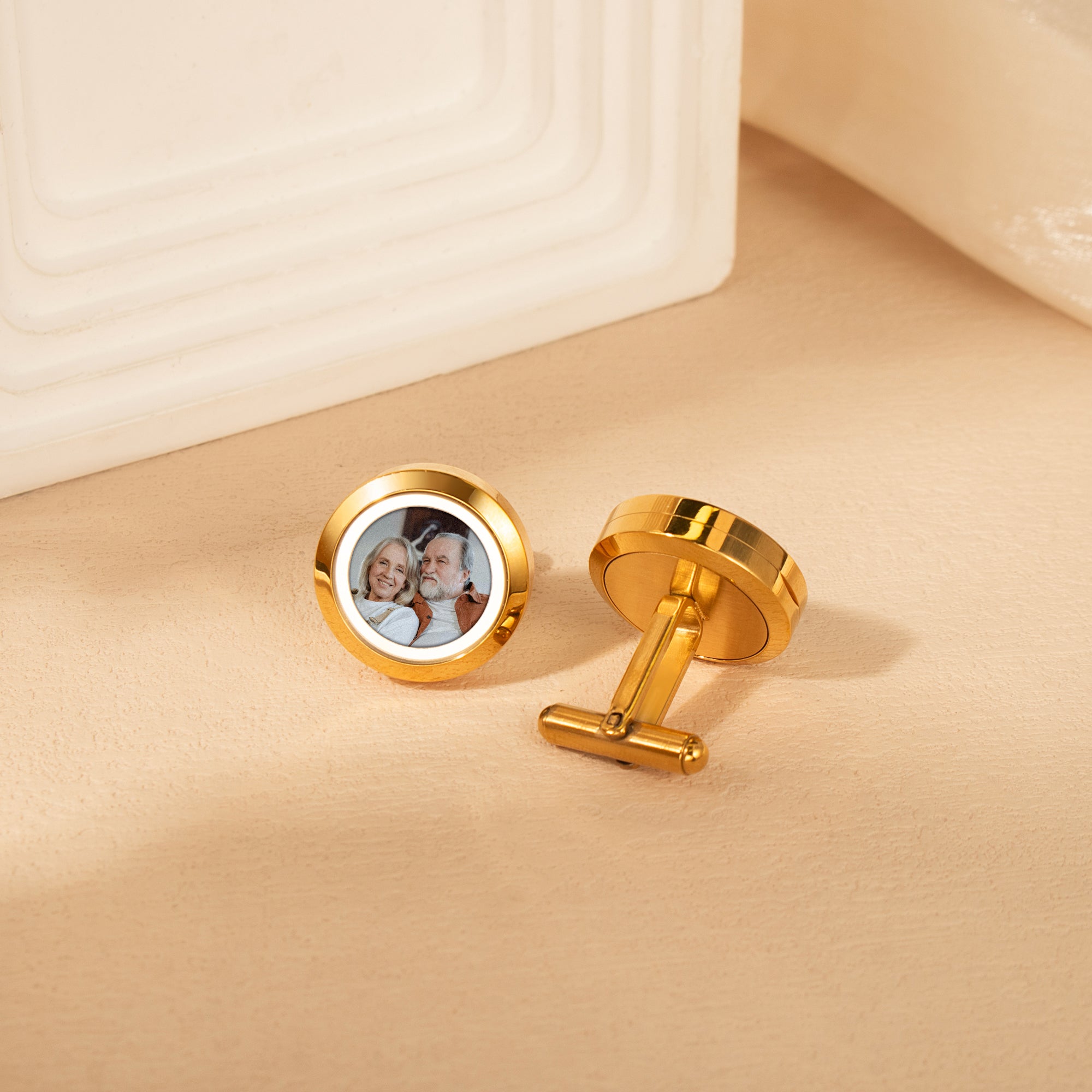 Glass Photo Locket Cufflinks