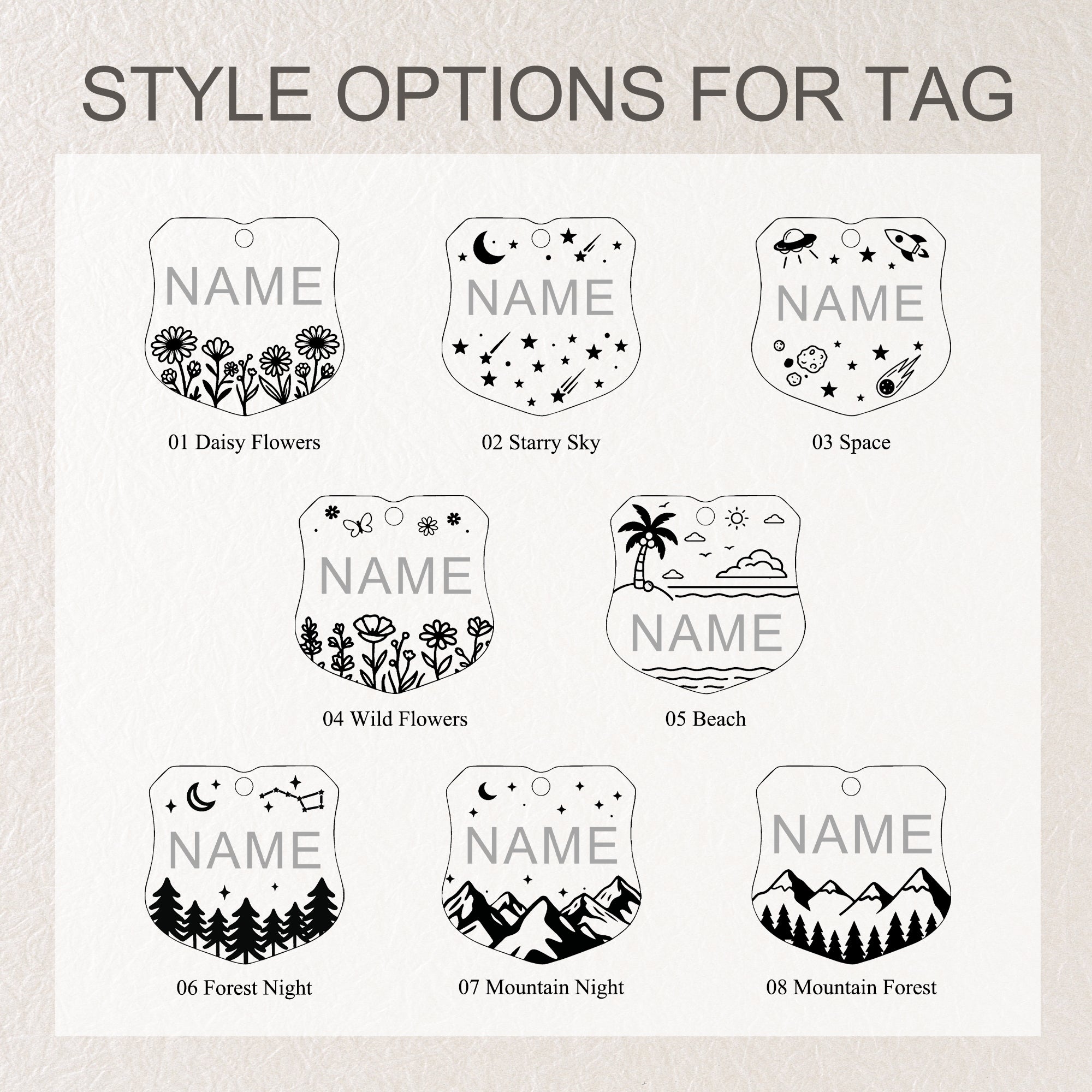 Personalized Shield Stainless Steel Pet ID Tag
