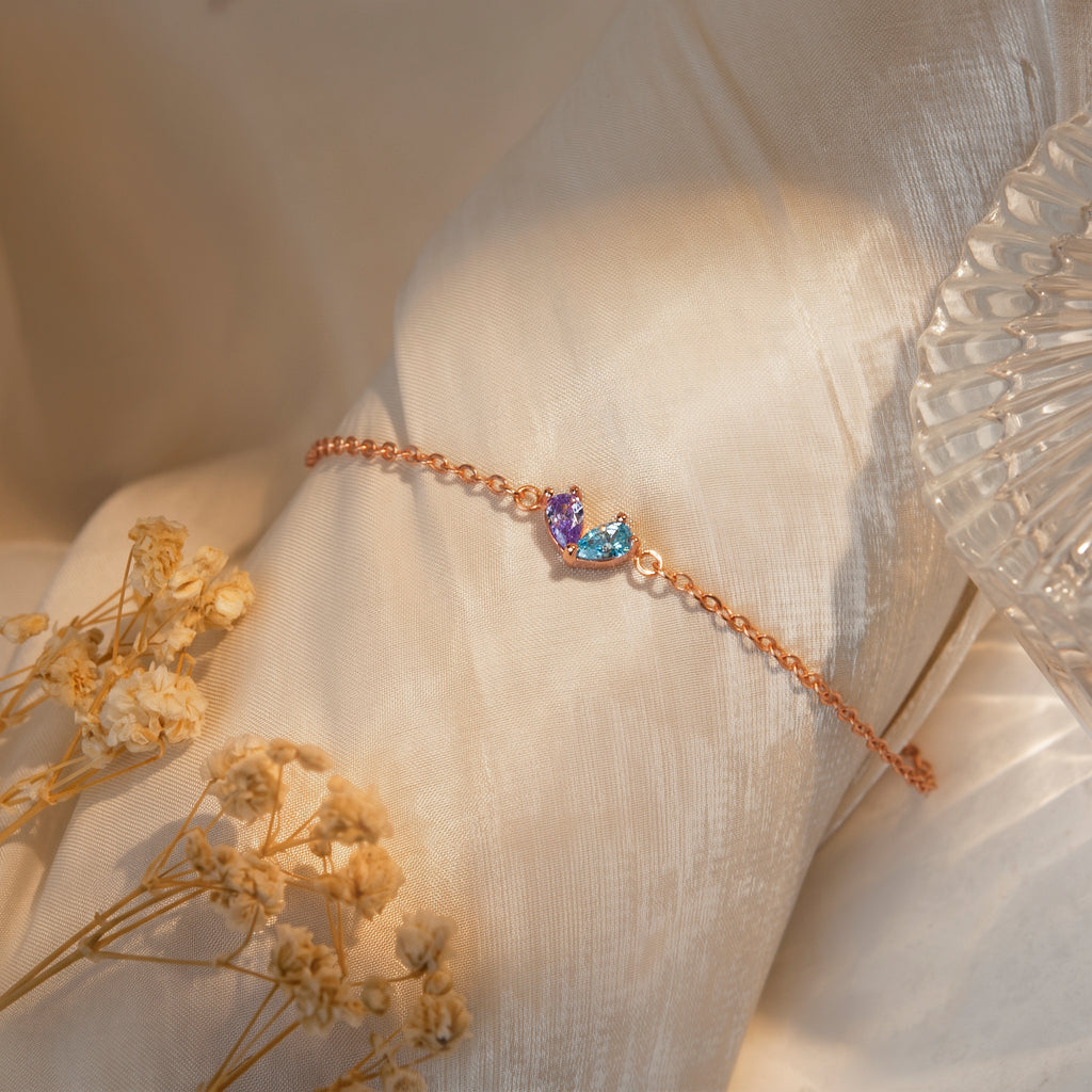 Birthstone Heart Bracelet