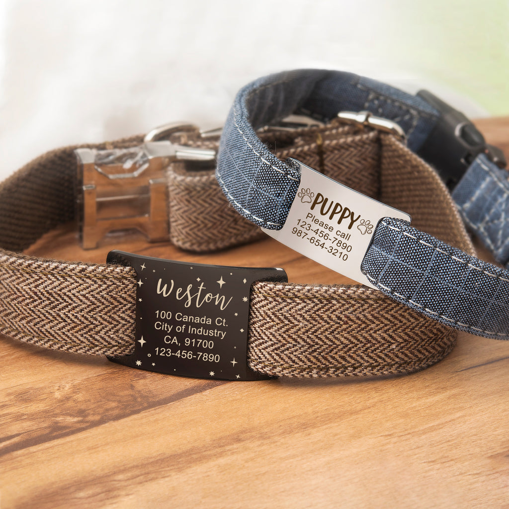 Slide-On Pet ID Tag with Designs
