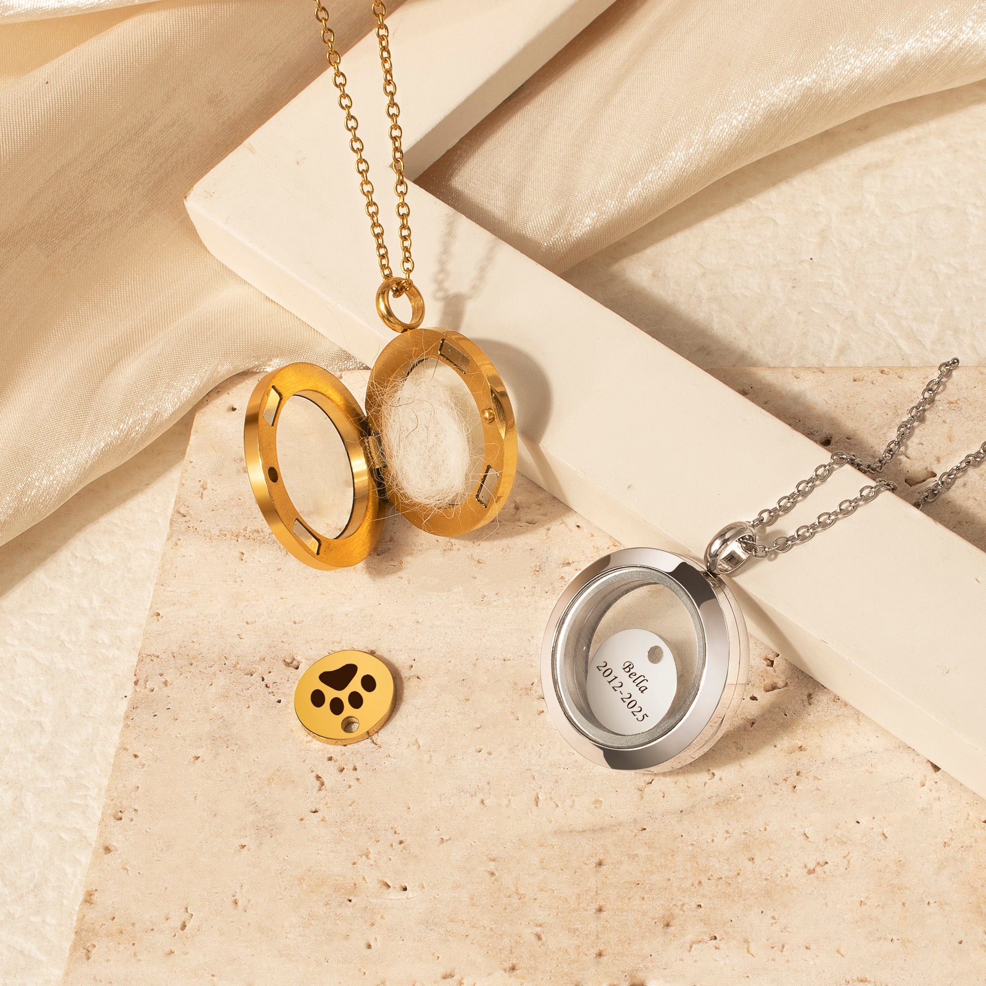 Personalized Charm Locket Pet Memorial Necklace