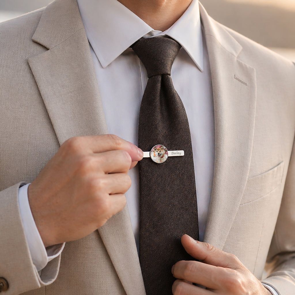Men's Custom Photo Tie Clip