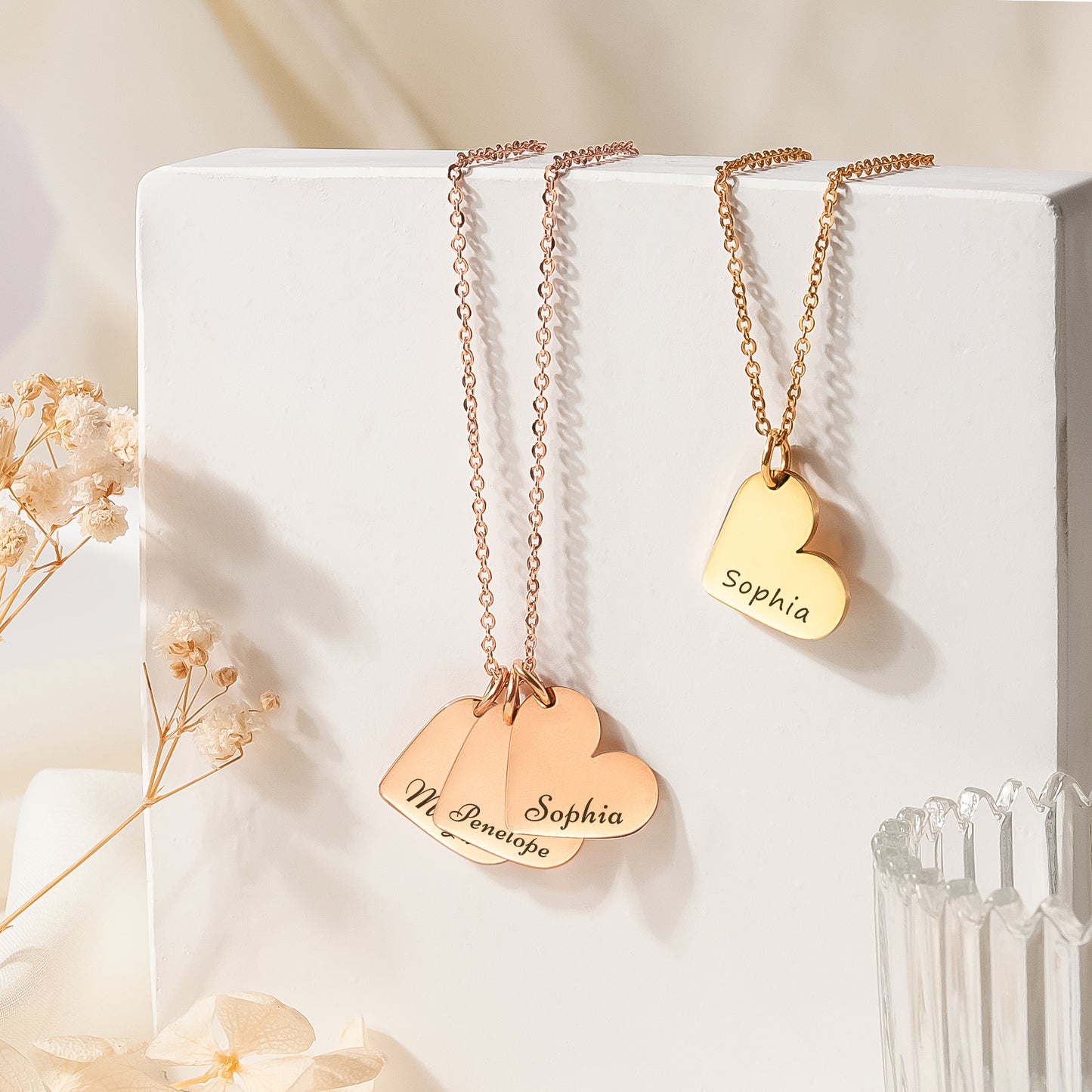 Personalized Mini Heart Necklace