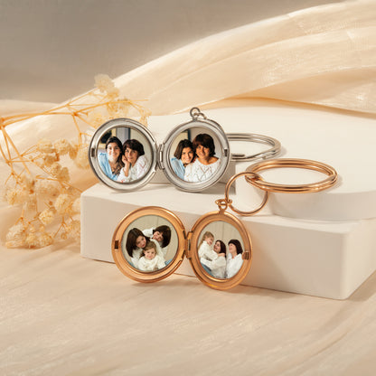 Custom Build Your Own Bouquet Photo Locket Key Chain