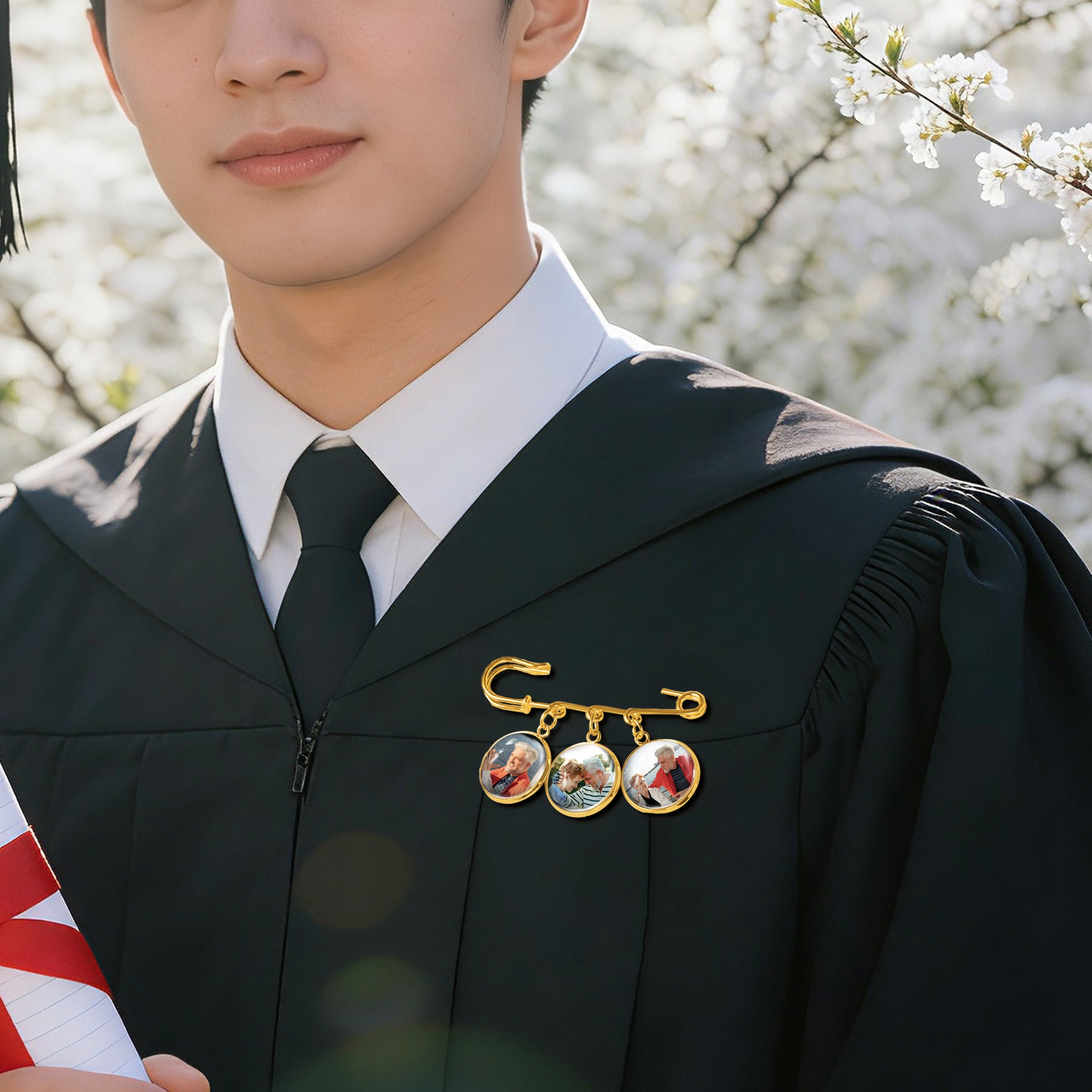 Personalized Photo Graduation Memorial Brooch