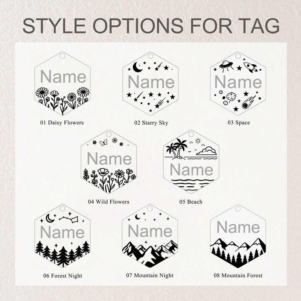 Personalized Hexagon Stainless Steel Pet ID Tag