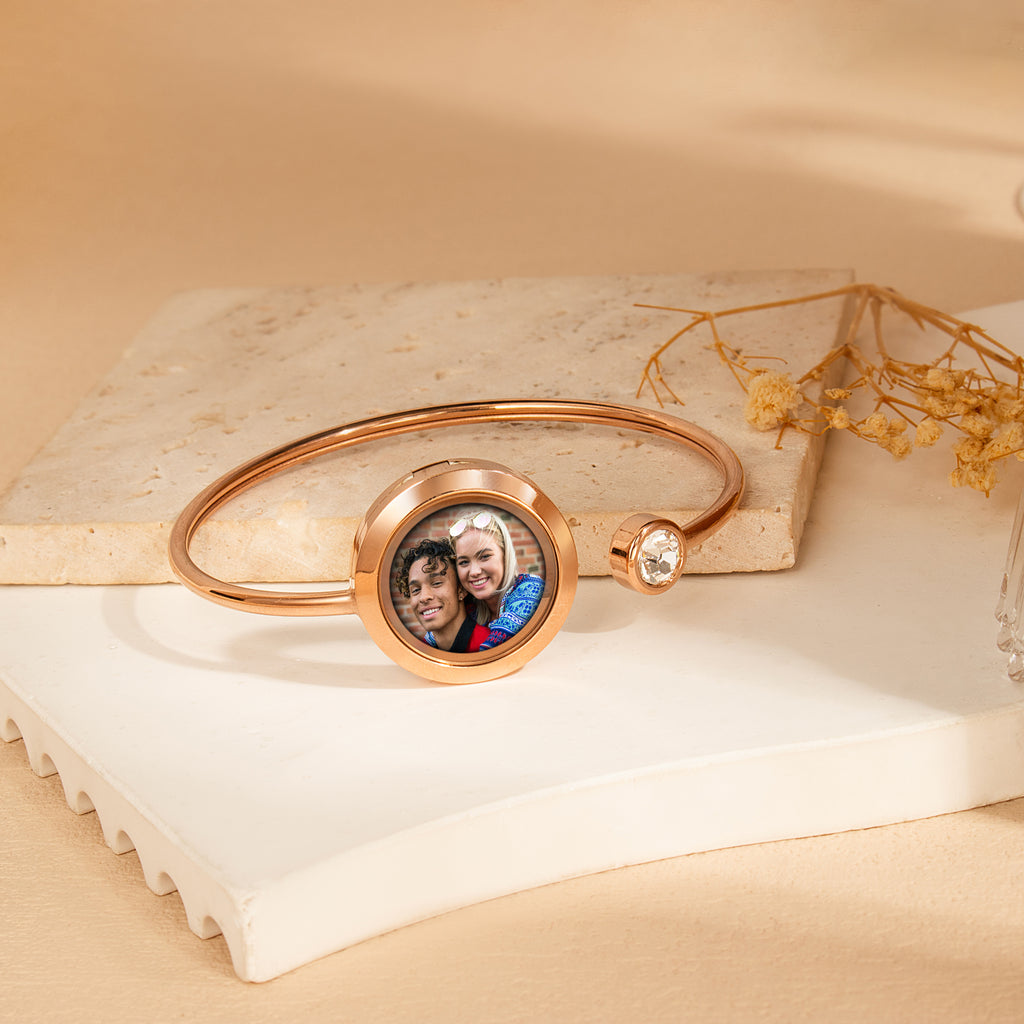 Photo Locket Cuff Bangle