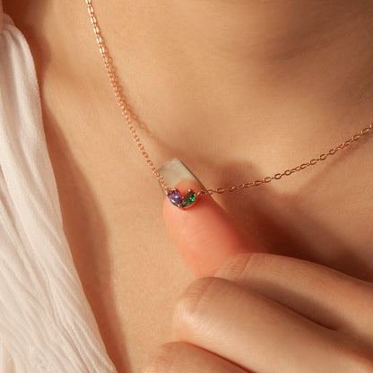 Birthstone Heart Necklace