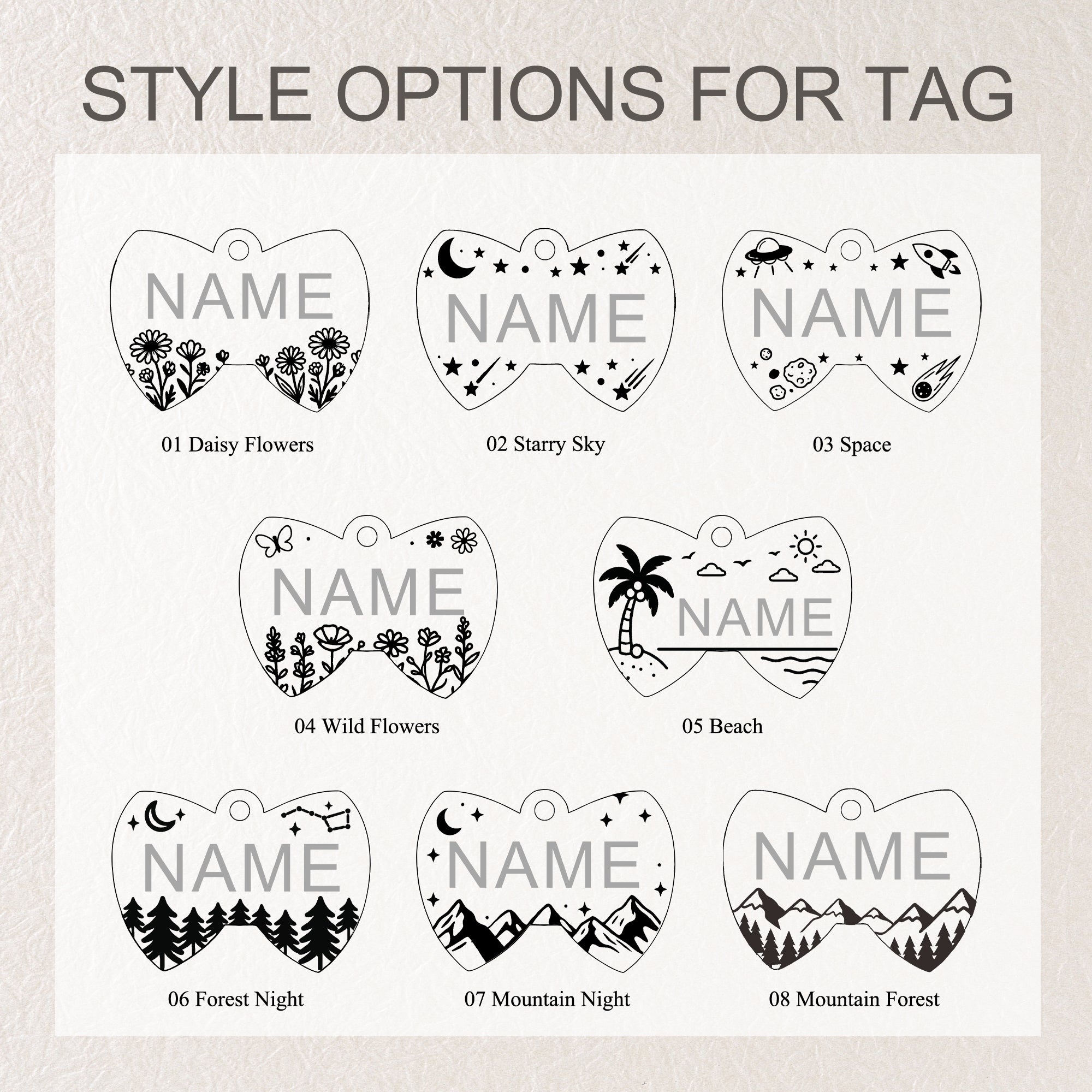Personalized Bow Tie Stainless Steel Pet ID Tag