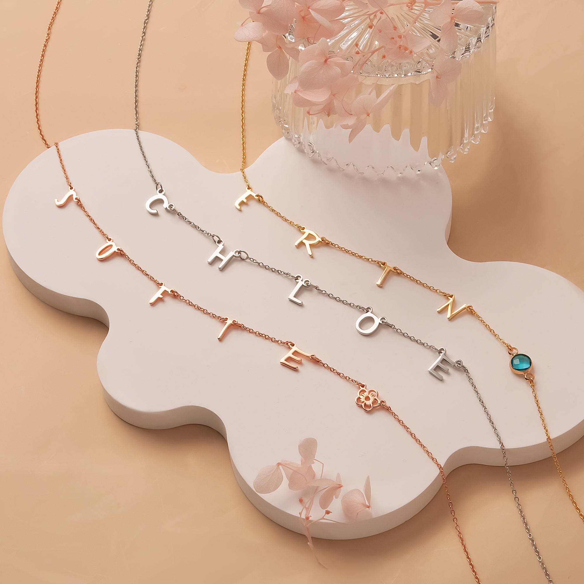 Birthstone and Charm Necklace