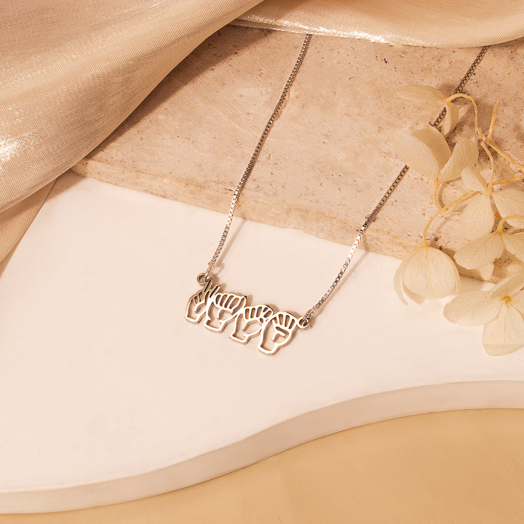 Custom Sign Language Necklace
