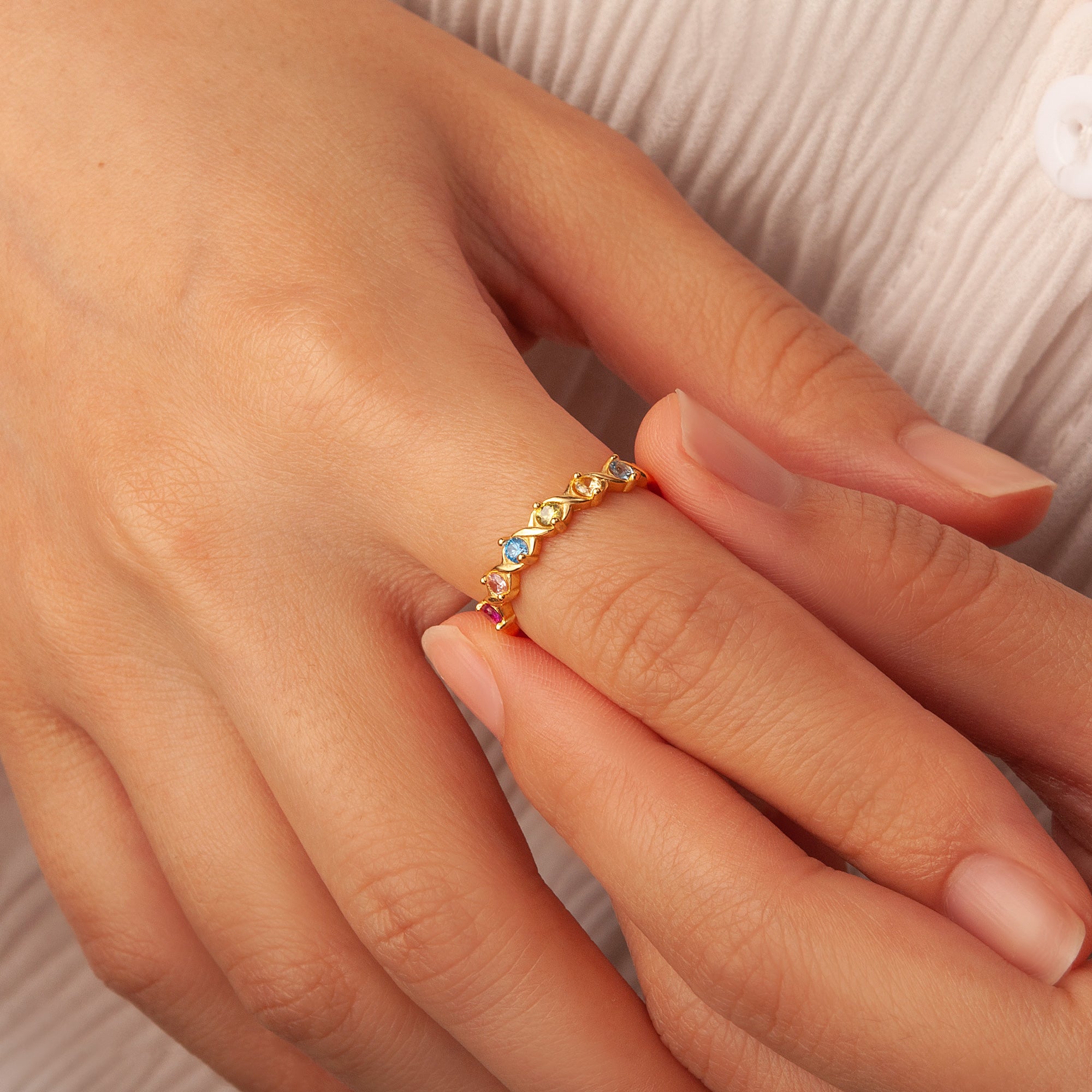 XOXO Birthstone Ring