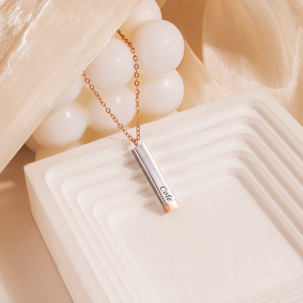 Hidden Message Bar Necklace