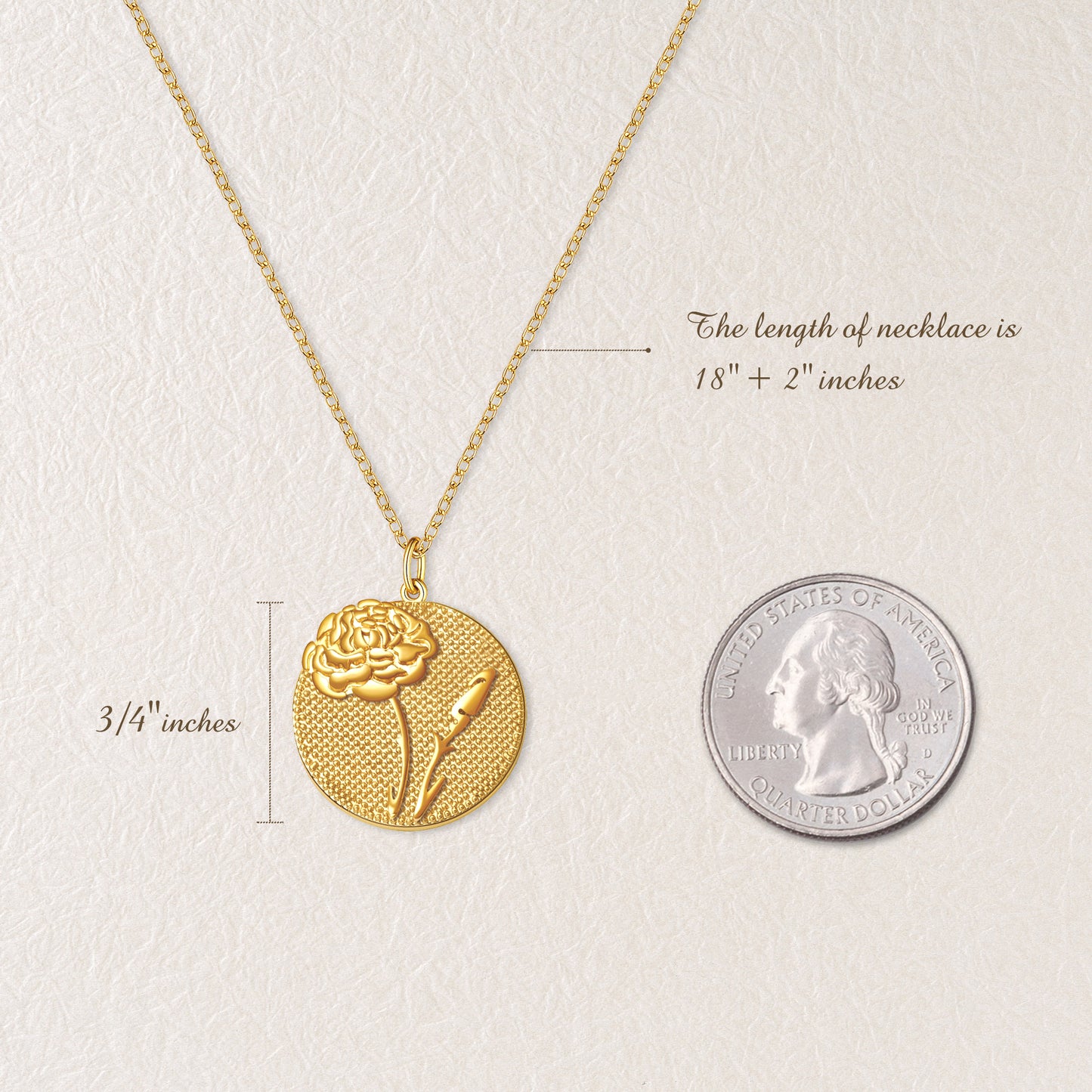 To an Amazing New Mom Embossed 3D Birth Flower Necklace