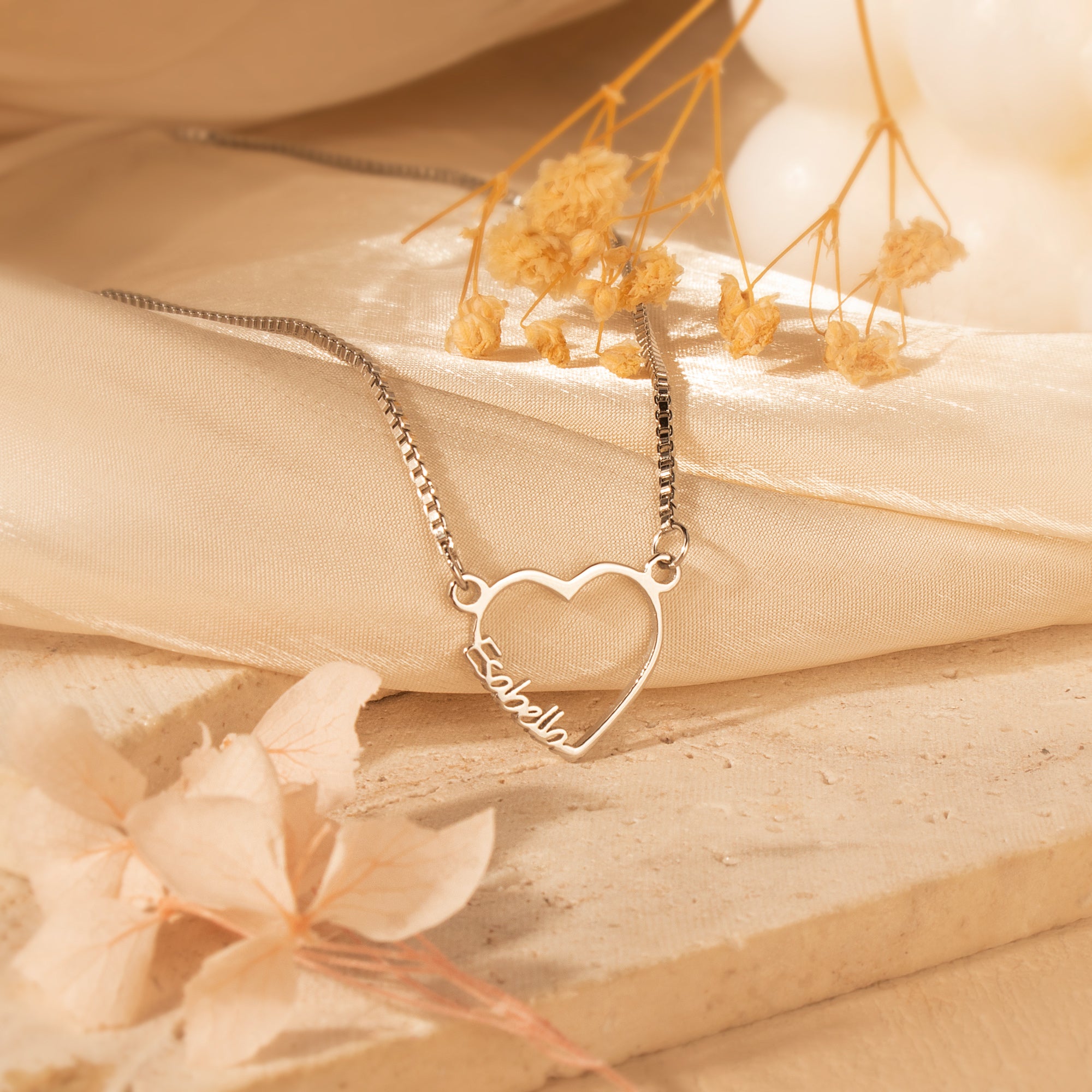 Custom Multi-Name Heart Necklaace