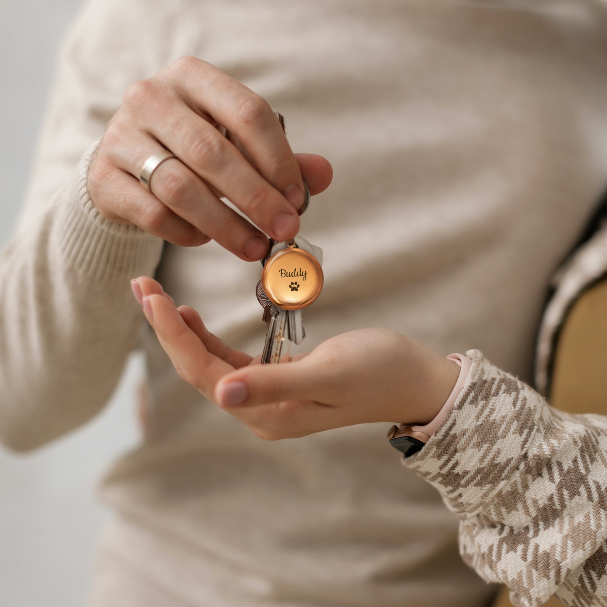 Custom Pet Photo Locket Key Chain