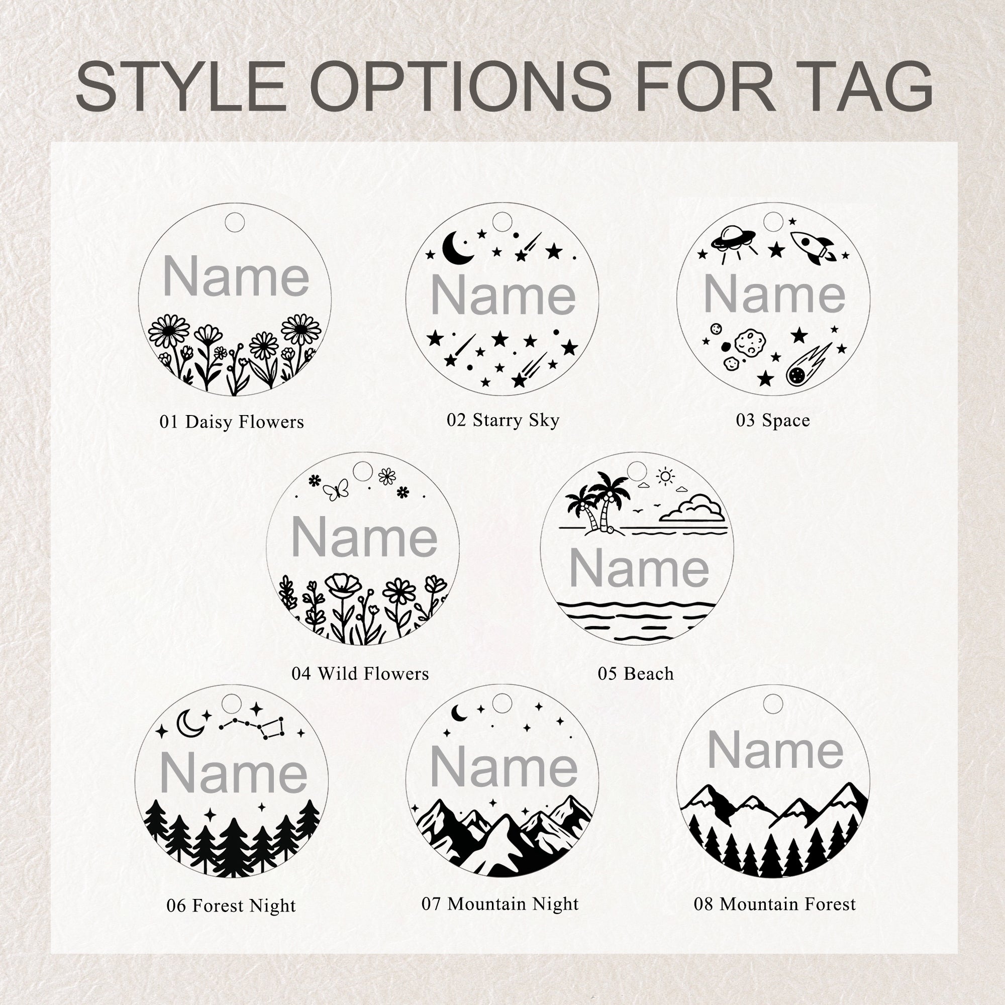 Personalized Round Stainless Steel Pet ID Tag