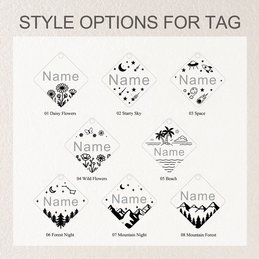 Personalized Diamond Stainless Steel Pet ID Tag