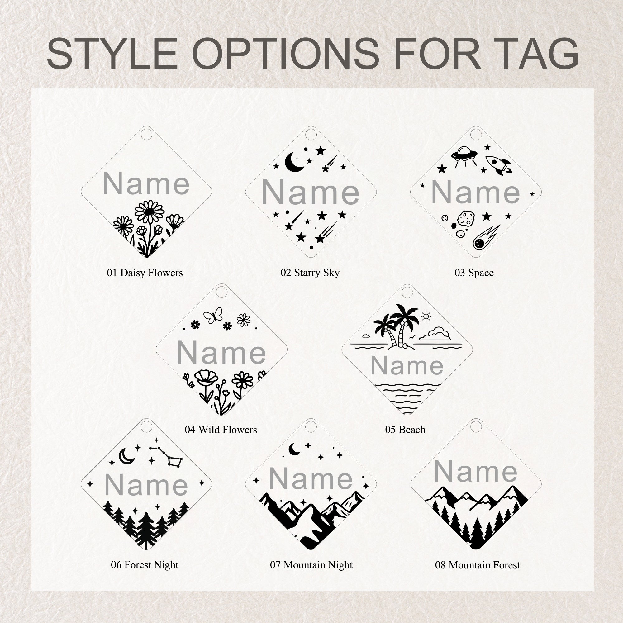 Personalized Diamond Stainless Steel Pet ID Tag